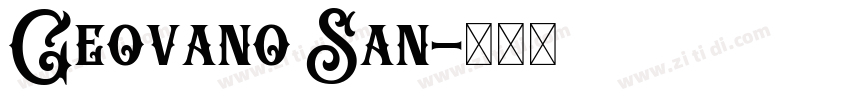 Geovano San字体转换